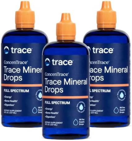 Trace Minerals ConcenTrace Drops, 70+ Ionic Trace Minerals, 3 Pack 8 fl oz by TRACEMINERALS
