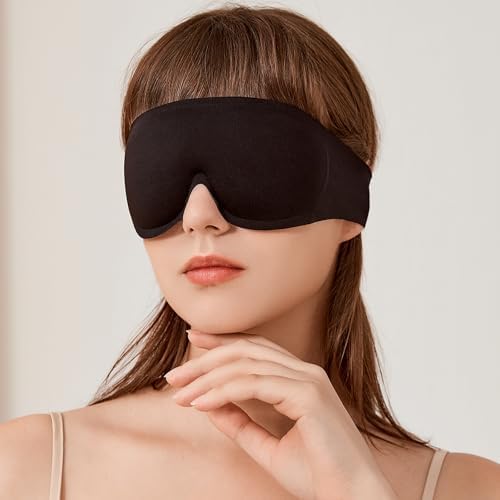 Sleep Eye Mask for Petite Face Small Head, Strapless Eye Mask, Non-Adjust - Image 2