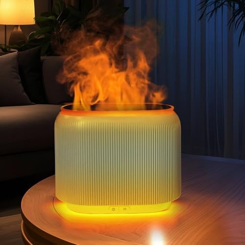 LIFFY Essential Oil Diffuser - Fireplace Fire Flame Aromatherapy Diffuser, Mist Humidifier with Multi-Color LED Lights, for Bedroom, Yoga Spa | Whisper-Quiet Operation, Ideal Gifts by LiffyArt