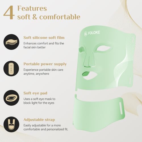 Red Light Therapy for Face Mask,led Red & INR light Treatment Wrinkles Acne - Image 4
