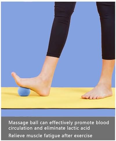 Japanese Craftsmanship Physical Massage Therapy Ball Set - Ideal for Yoga, Deep Tissue Massage,Yoga & Trigger Point Treatments. Set - 2 Extra Firm Balls W/Mesh Bag, Blue - Image 4