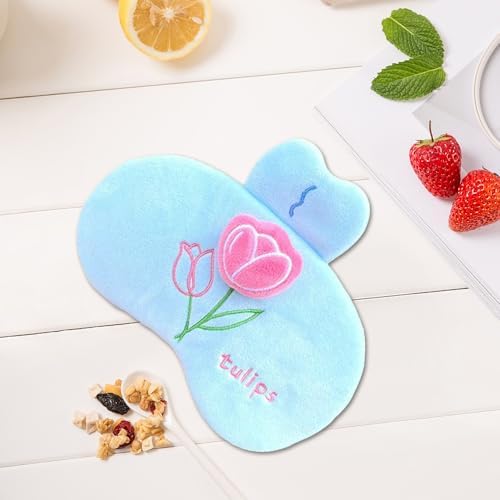 PERFECTSIGHT Cute Sleep Eye Masks (Blue Tulip) - Image 3