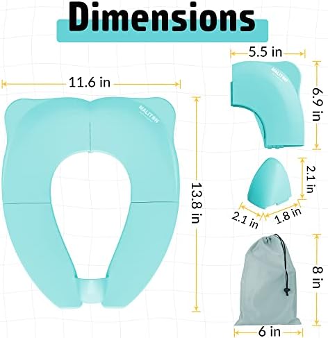 Maliton Foldable Travel Potty Training Seat for Toddlers with Splash Guard - Image 2