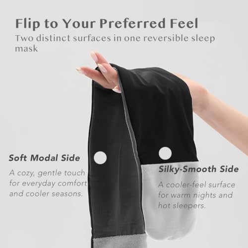 Dual-Sided Sleep Mask with Silent Fastener, No Buckle Eye Mask for Sleep - Image 5