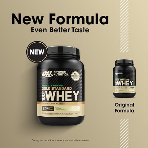 Optimum Nutrition Gold Standard 100% Whey Naturally Flavored Protein Powder, Vanilla, (Packaging May Vary), 1.9 Pound (Pack of 6) - Image 5