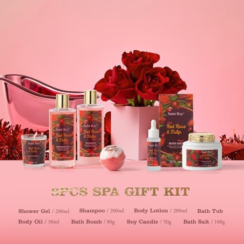 Rose Bath and Body Gift Basket Set for Women - Image 2