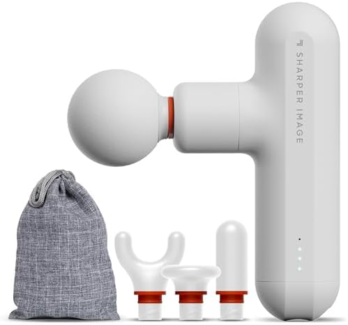 Sharper Image Powerboost Move Mini Percussion Massage Gun, Powerful & Quiet by SHARPERIMAGE