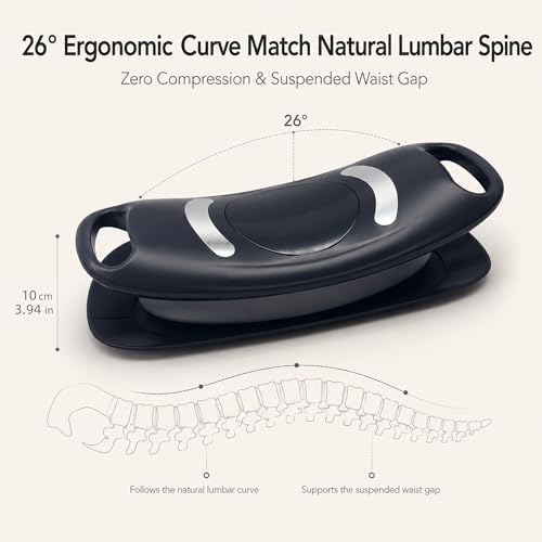brenzo Lower Back Massager with Heat, Electric Lumbar Stretching Device with Airbag Compression, 15 Intensity Levels, 3 Heat Settings, Portable Back Relaxation for Home Office Use-Black - Image 5