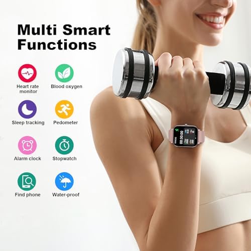 Choiknbo Smart Watch for Women Fitness Tracker Watch for Android/iOS Phones, Activity Trackers and Smartwatches with Heart Rate/Sleep Monitor, Step Counter, Waterproof Smart Watches - Image 3