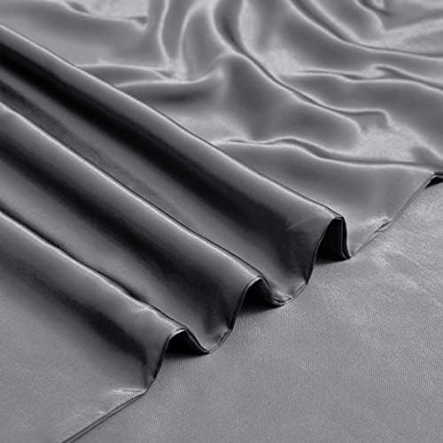 NSGZ Satin Duvet Cover for Weighted Blanket, 60x80, 8 Ties, Grey - Image 4
