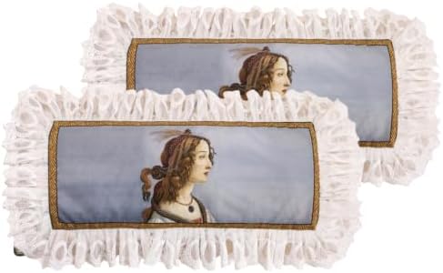 patdrea Designer Velvet Throw Pillow Cover,Set of 2,12"x28"-Botticelli A by patdrea