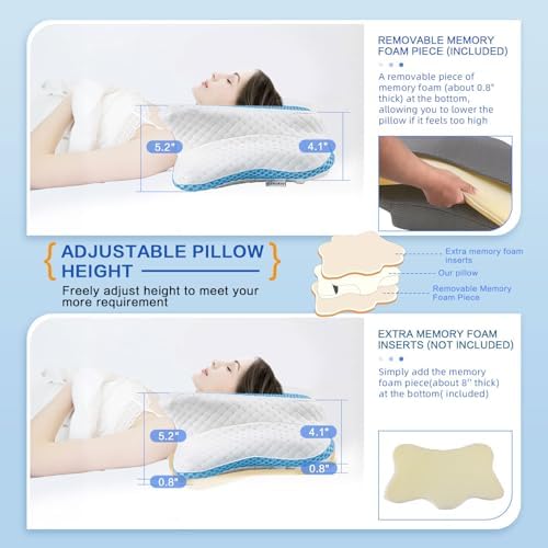 Pain Relief Cervical Pillow for Neck Support,Adjustable Ergonomic Pillow - Image 3