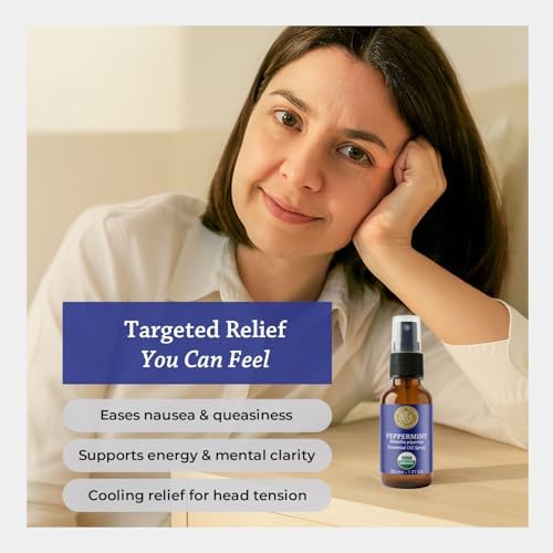 Silk Road Organic Peppermint Essential Oil Cooling Spray, USDA Certified - Image 2