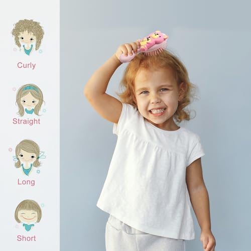 Toddler Hair Brush for Baby, Bear Air Cushion Brush - Pink - Image 6