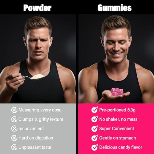 EAA Gummies - 2:1:1 BCAA Formula (8300mg) - Essential Amino Acids for Muscle Recovery & Endurance - Non-GMO, Gluten Free, Sugar Free, Vegetarian, Raspberry Flavor - 90 Count - Image 6