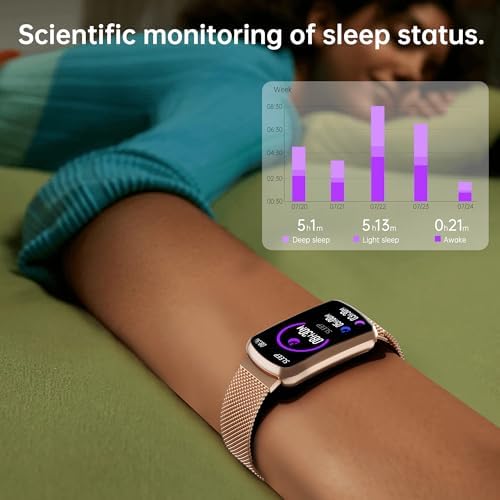 Health Fitness Tracker with 24/7 Heart Rate, Smart Watch with Blood Pressure and Blood Oxy-gen Monitor, Bulit-in 120+ Sport Mode, Sleep Tracking Waterproof Activity Tracker for Women Men - Image 3