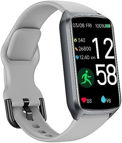 Amzhero Health Fitness Tracker with 24/7 Heart Rate, Blood Oxygen, Blood Pressure, Sleep Tracker, 5ATM Waterproof Activity Trackers with Step Tracker, Pedometer (S & L Bands Included) by smartwatch