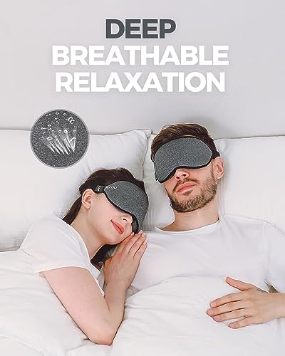 MZOO Luxury Sleep Mask, 3D Spacious for Long Lashes Blocking Light - Image 5