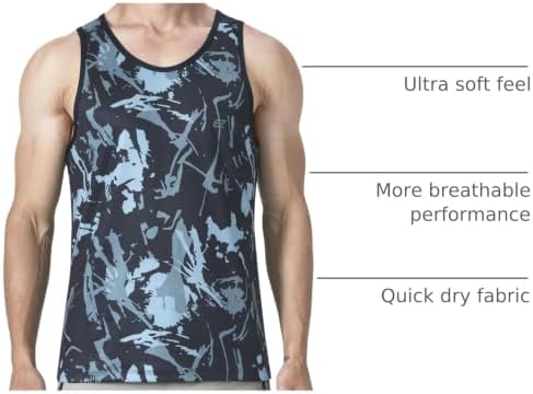 EZRUN Men's Quick Dry Workout Tank Top UPF 50+ Sweat-Wicking Gym Shirt - Image 4