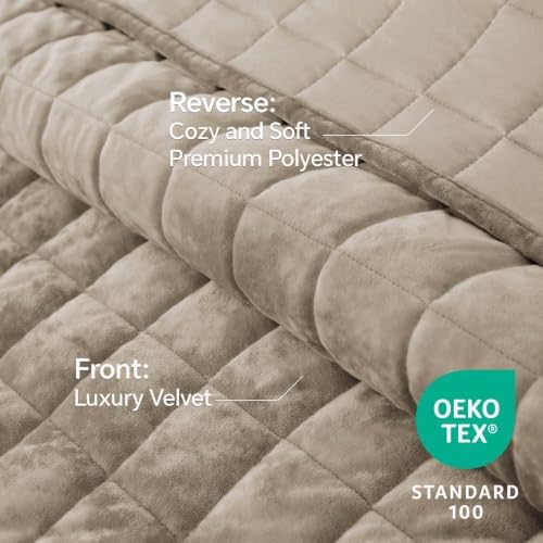 BEDELITE Velvet Quilt Set King Size, Luxury Velvet Comforter Bedding - Image 3