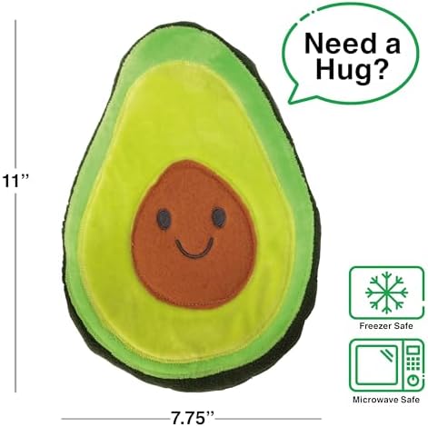 GAMAGO Eco-Friendly Heatable Huggable Avocado 11 Inch - Microwave Heating Pad Plush, Freezable Stuffed Animal, Lavender Gift for Kids and Adults - Image 2