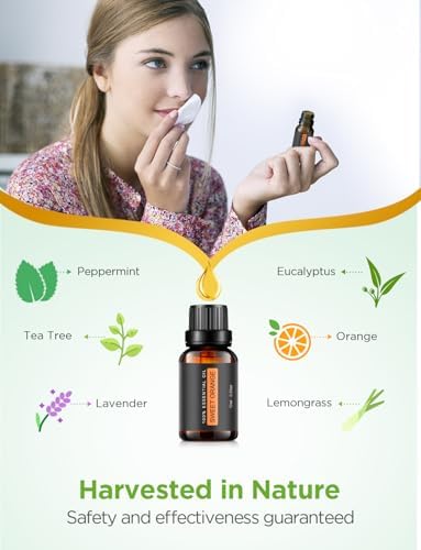 InnoGear 100ml Essential Oil Diffuser for Home with 6 Oils Gift Set, Brown - Image 4