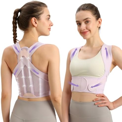 NLNYCT Posture Corrector for Women, Back Brace Posture Corrector, Purple S by NLNYCT