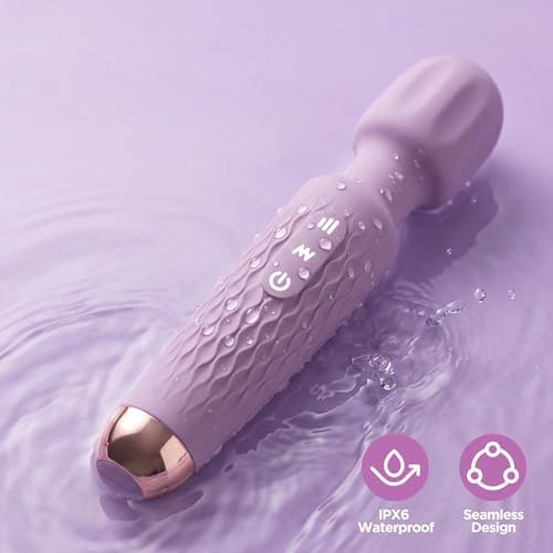 Personal Massager - 4H Max Runtime & Ultra-Quiet - Waterproof - 20 Modes 8 Speeds for Deep Tissue Back Massage, Post-Workout Recovery and Neck Muscle Relaxation(LX-Purple) - Image 4