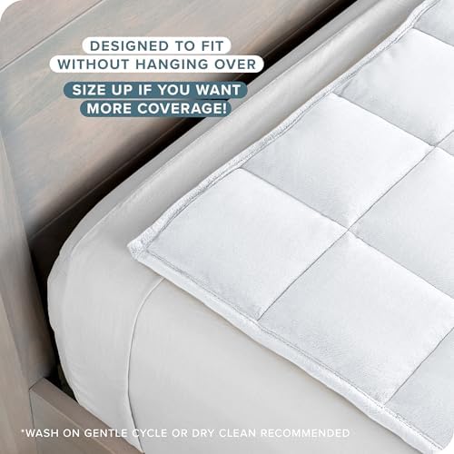 Bare Home Minky Fleece Weighted Blanket (White, 60"x80" 17lbs) - Image 3