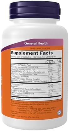 NOW Foods Supplements, Joint Support™ with Glucosamine, Boswellin® and Sea Cucumber, 90 Capsules - Image 2