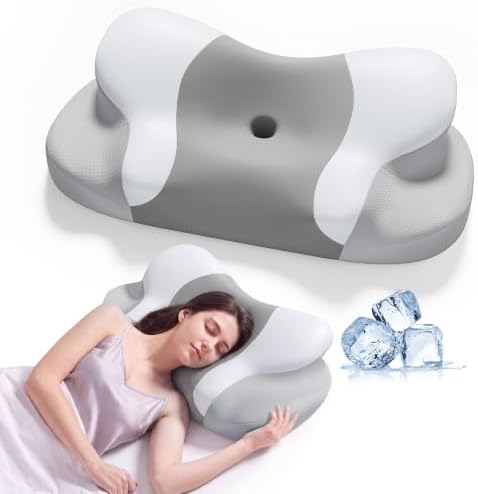 Cervical Pillow for Neck and Shoulder Pain Relief Ergonomic Contour Pillow by XIEEAOZEE