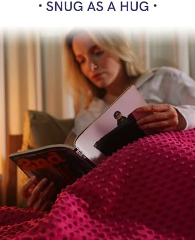 YnM Fuzzy Duvet Cover for Weighted Blankets (Red, 41''x60'') - Image 6