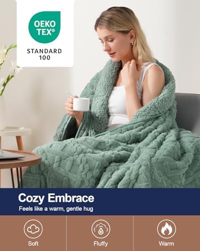 Ultra Soft Sherpa Weighted Blanket for Adults, 48"x72" 15lbs Heavy Blankets - Image 4