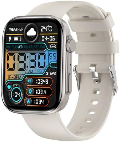 Smart Watches for Men Women, Make/Answer Calls, 2.01" HD Screen with 260+ Watch Faces, Heart Rate/SpO2/Sleep Monitor, 123 Sports Modes, Long Battery Life Fitness Watch Compatible with iPhone Android by BRIBEJAT