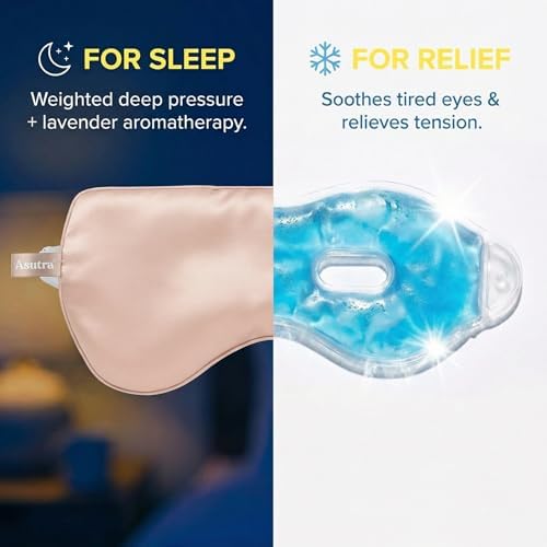 ASUTRA Silk Eye Pillow for Sleep, Light Pink - Filled w/Lavender (One Size) - Image 5