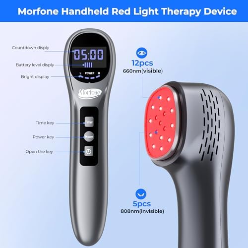 Morfone Handheld Red Light Therapy Device, Wireless Wand for Pain Relief - Image 5