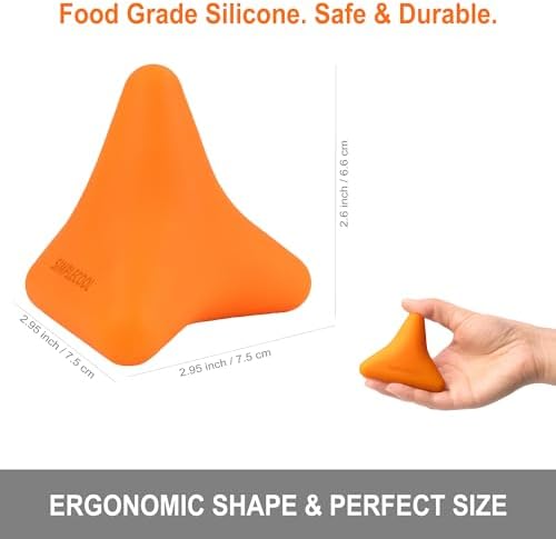 Manual Trigger Point Massage Tool Small Massager Ball 3″×2.6″ Orange - Image 2
