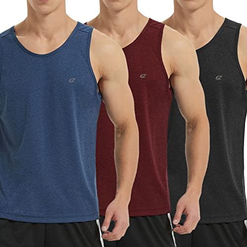 EZRUN Men's Quick Dry Workout Tank Top UPF 50+ Sweat-Wicking Gym Shirt by EZRUNSPORT