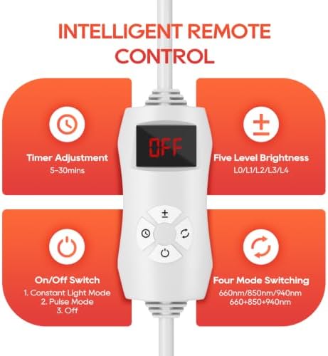 Red Light Therapy for Body and Face, 660nm 850nm 940nm Infrared Redlight - Image 5