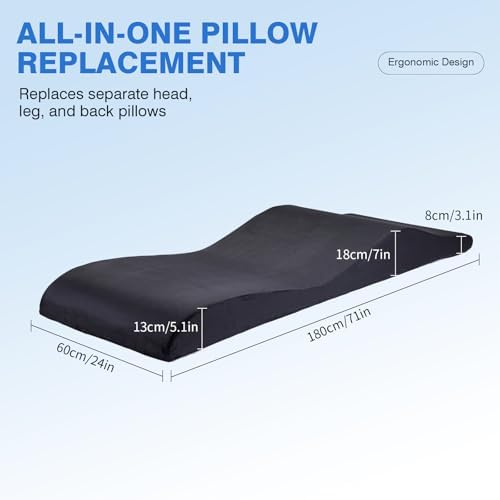 MoyRetty Curved Lash Bed Foam Topper (23''*70'), High Density Foam Massage Cushion with Removable Beauty Salon Bed Cover (Black) - Image 5