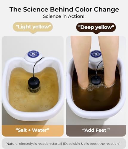 Ionic Foot Detox Machine 3.0, Foot Spa at Home detox, Ion Detox Foot Bath Cleanse Machine to Remove Toxins -2 Arrays, 15 Disposable Foot Bath Liners, Detox Sea Salt, Upgraded Durable Basin - Image 4