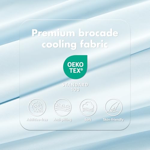 GOHERO Cooling Blanket Throw - Arc-Chill Q-Max >0.5 Cool Summer Blanket for Hot Sleepers - Double Design Lightweight Blanket Absorbs Heat to Keep Cool on Warm Nights(50"x70") Blue - Image 4
