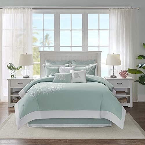 Harbor House Modern Design Decorative Pillow Hypoallergenic Sofa Cushion Lumbar, Back Support, Square 18" x 18", Coastline, Cotton Blue - Image 2