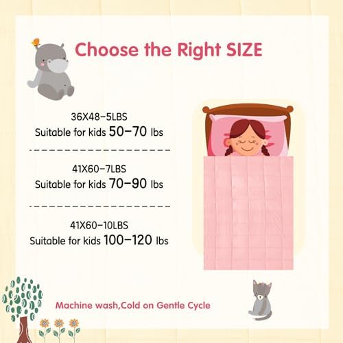 yescool Weighted Throw Blanket 3lbs, 36" x 48", Pink Grey - Image 6