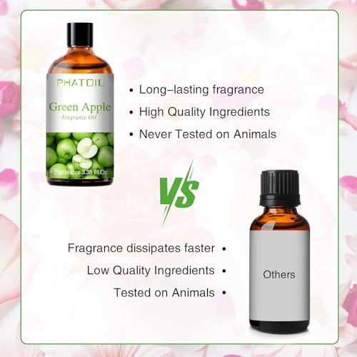 PHATOIL Green Apple Fragrance Oil for Diffuser Aromatherapy 3.38FL.OZ - Image 4