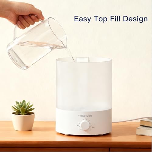 MEGAWISE 2 pack 3.5L Ultrasonic Cool Mist Humidifier – Top-Fill, Essential Oil Diffuser, Quiet Operation, Night Light, Auto Shut-Off for Home & Office (2) - Image 6