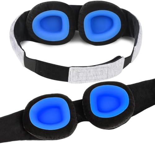 Sleep Mask for Dry Eyes, 100% Blackout Hydrating Sleeping Mask Grayish by NSONER