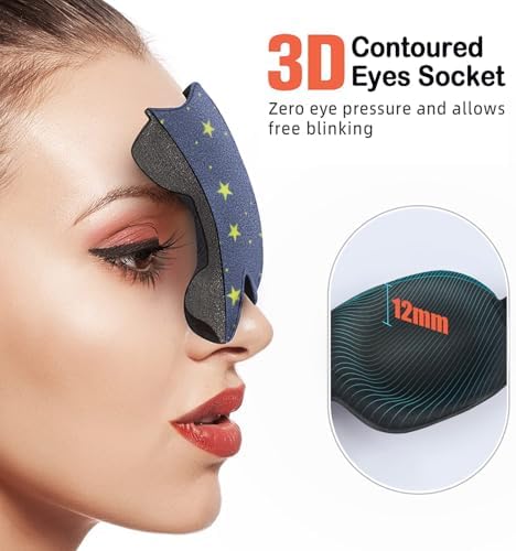 Sleep Mask Invisible Alar Deep Orbit 3D Eye Mask Ultra Lightweight & Comfortable Sleeping Mask for Travel, Nap Shift Works 3 Pack - Image 6
