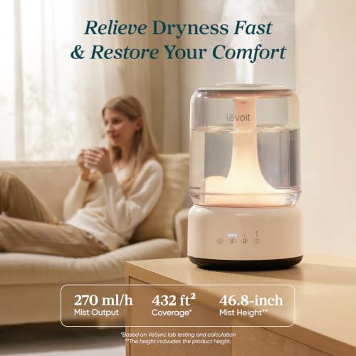Levoit Humidifiers for Bedroom 4.2L Top Fill for Large Room, NeoClassic 450 - Image 2