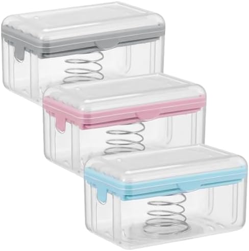 Sosoport Soap Foaming Box with Roller Non-Slip Plastic Soap Holder for Travel and Countertop Use 3pcs Set by Sosoport